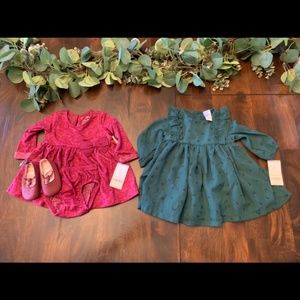 NWT Two Carter’s Holiday Dresses 3 Months